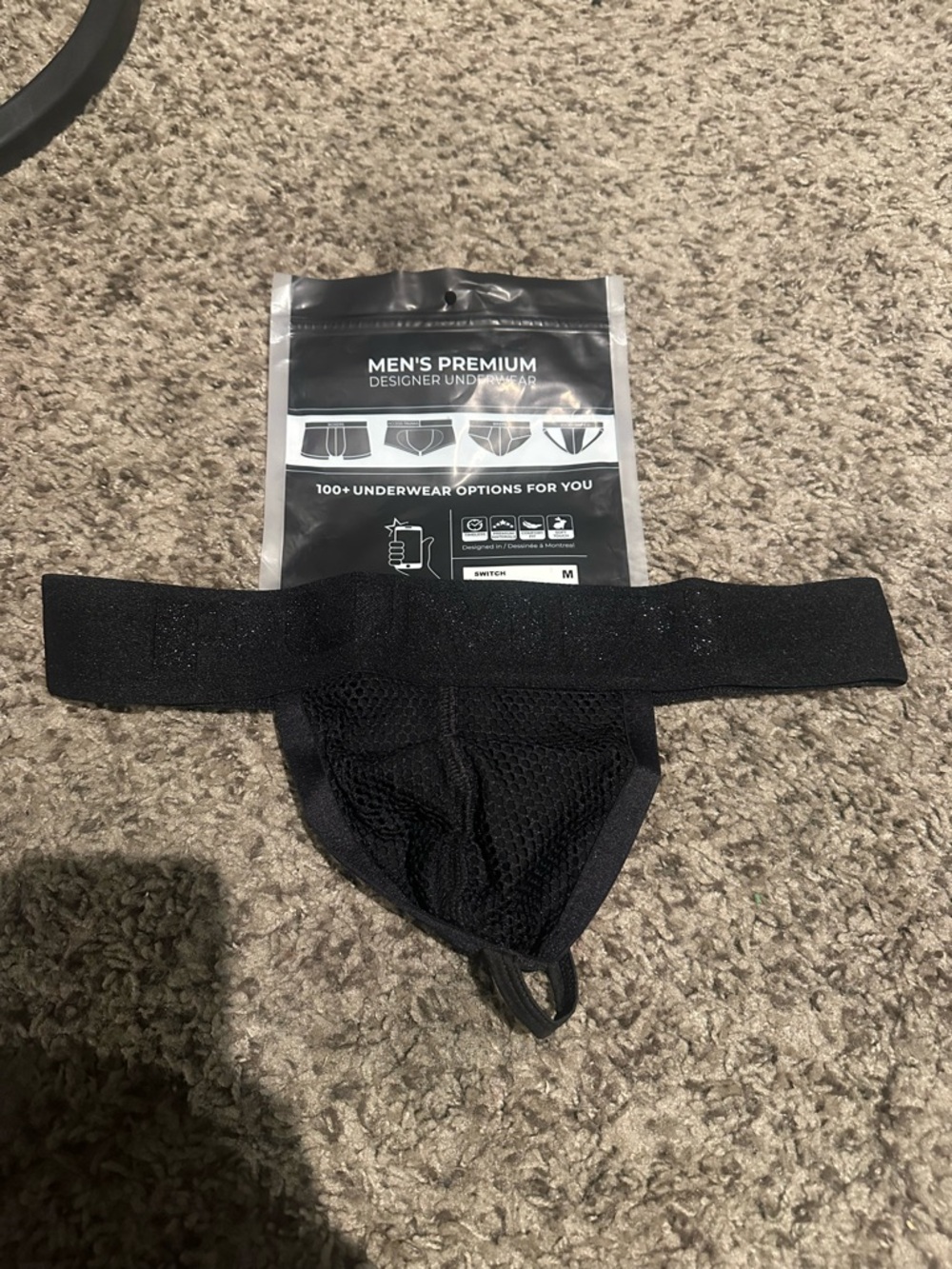 Men's Pump Premium Black Mesh Jockstrap - Brand:
